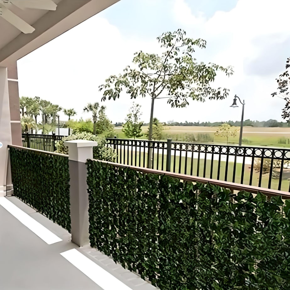 Brise-vue feuille artificielle lierre balcon