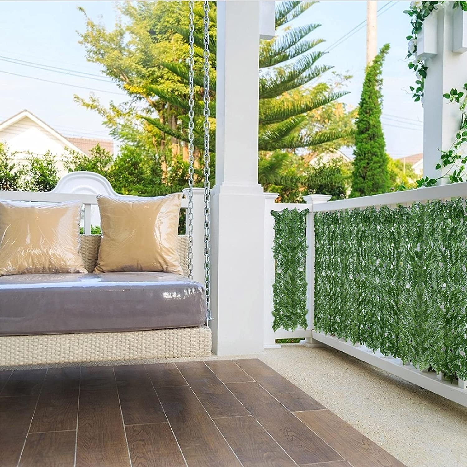 Haie feuillage lierre artificiel 1m x 1m terrasse