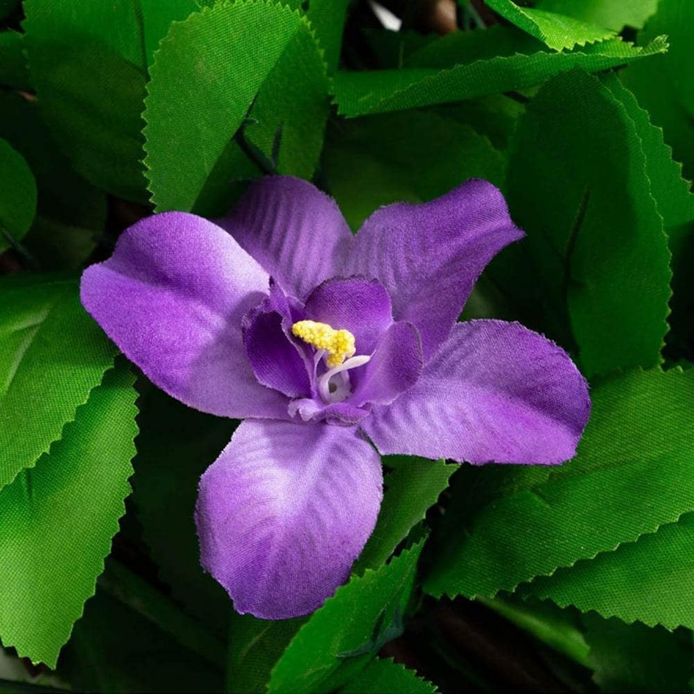 Treillis feuillage extensible avec fleur artificielle