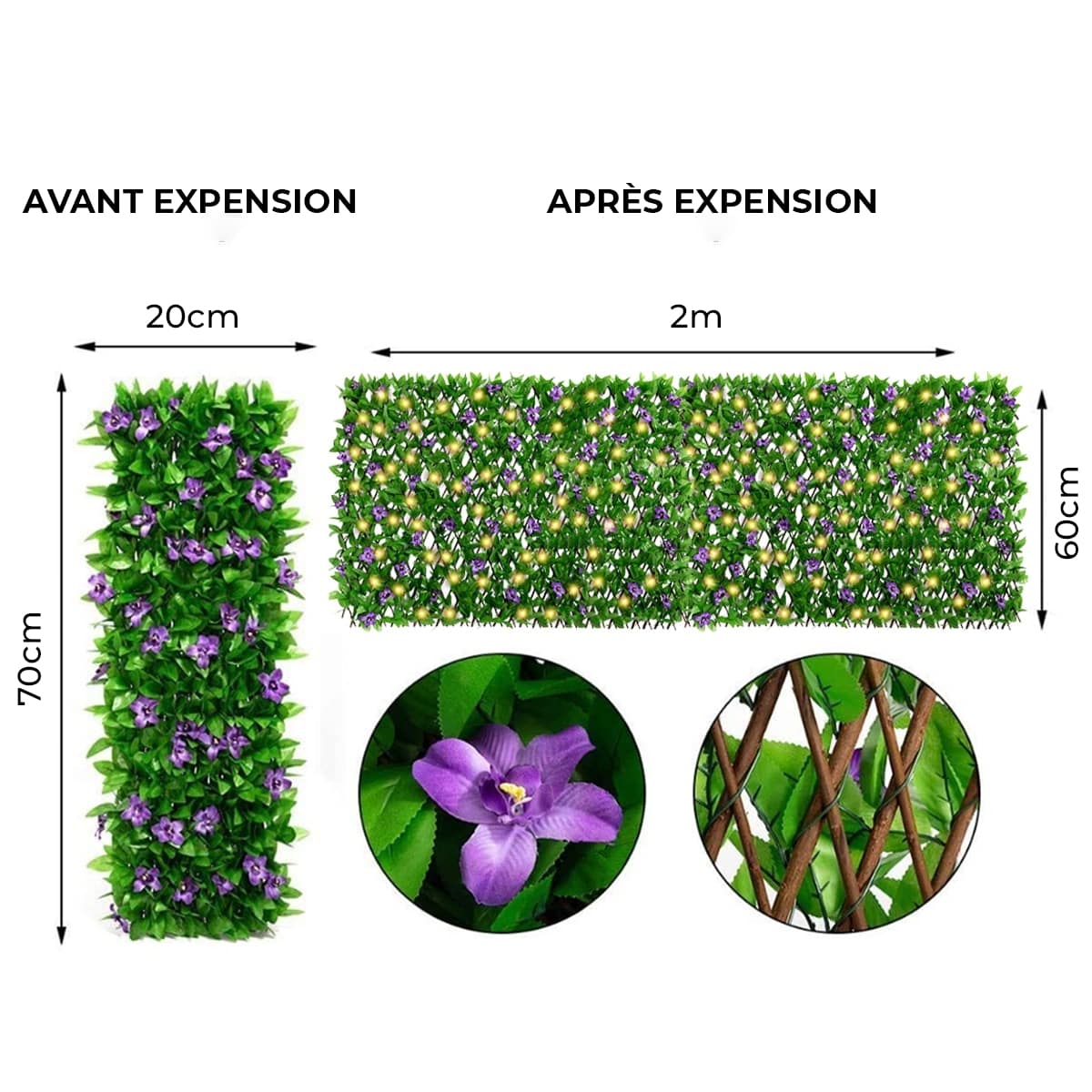 Treillis feuillage extensible