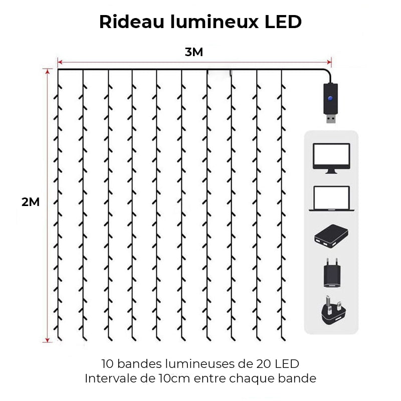 faux lierre lumineux LED