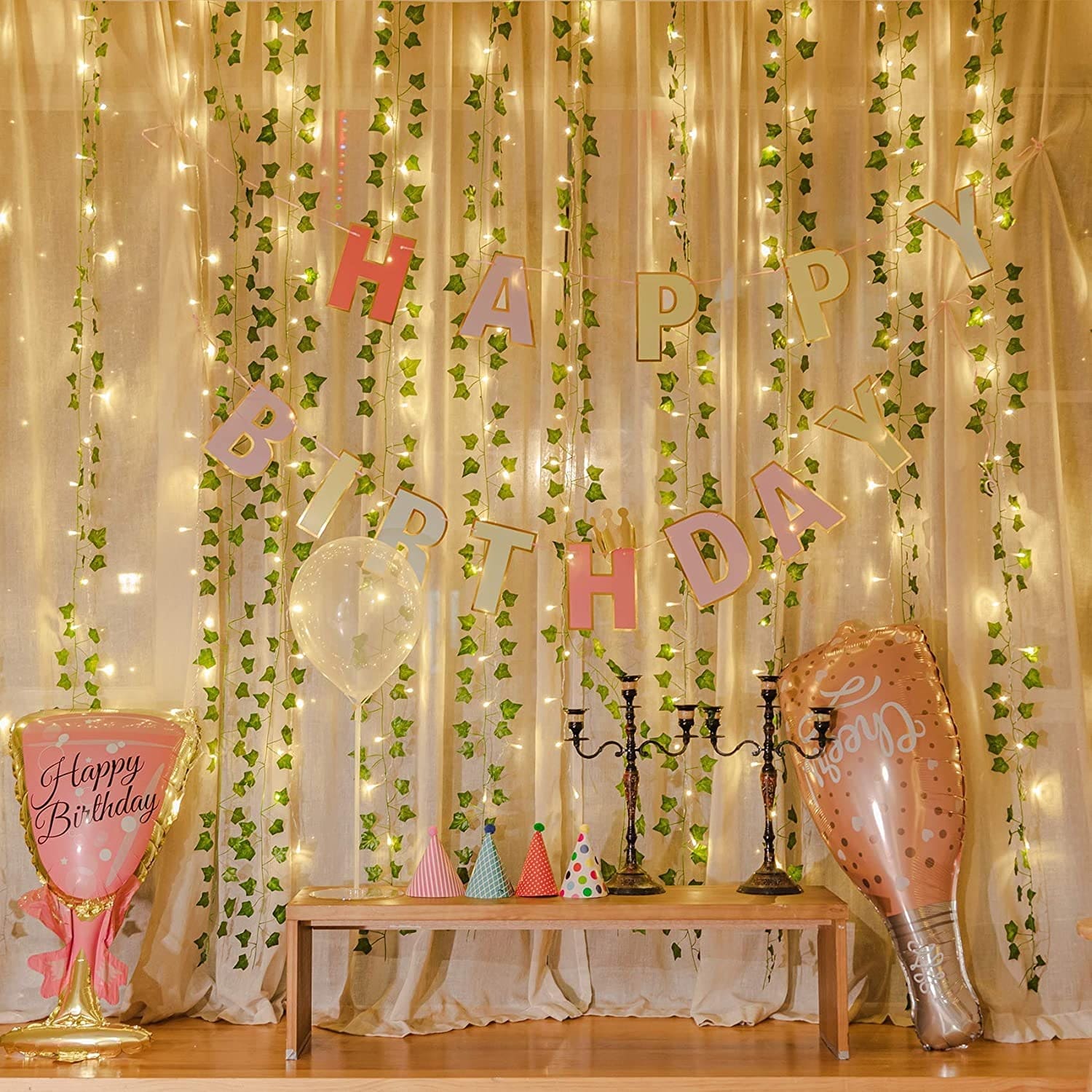 faux lierre lumineux LED anniversaire