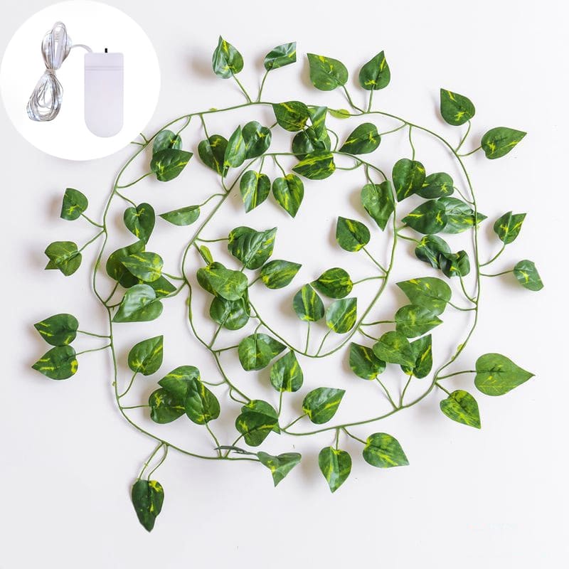 Guirlande de lierre lumineuse led blanc