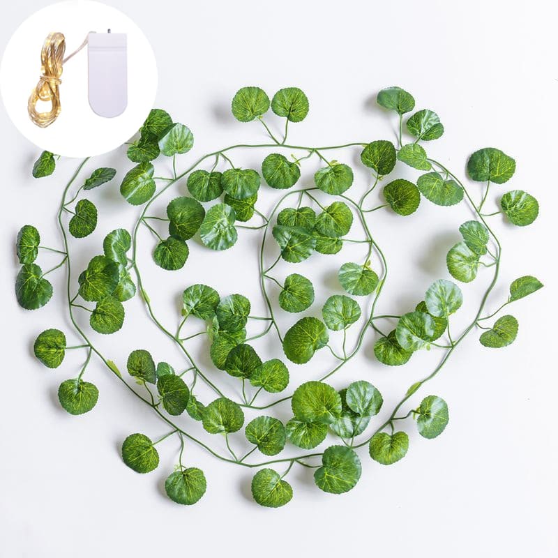 Guirlande de lierre lumineuse led jaune