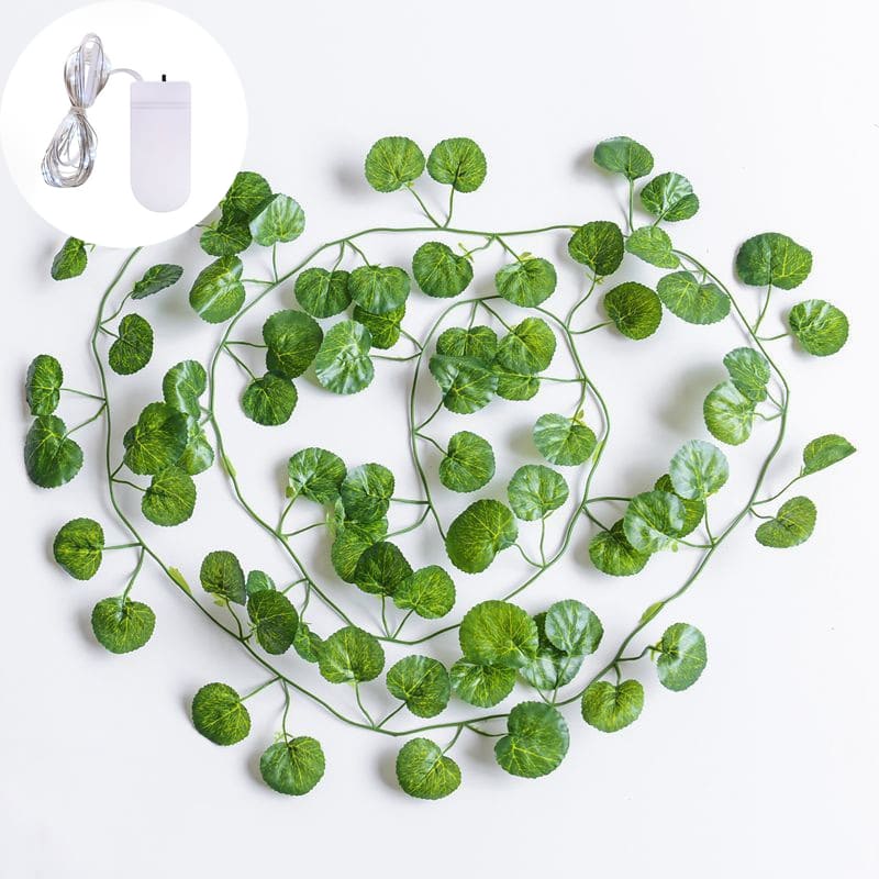 Guirlande de lierre lumineuse led blanc