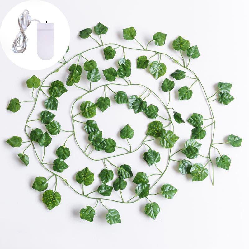Guirlande de lierre lumineuse led blanc
