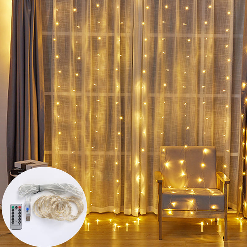 Rideau lumineux LED + Télécommande