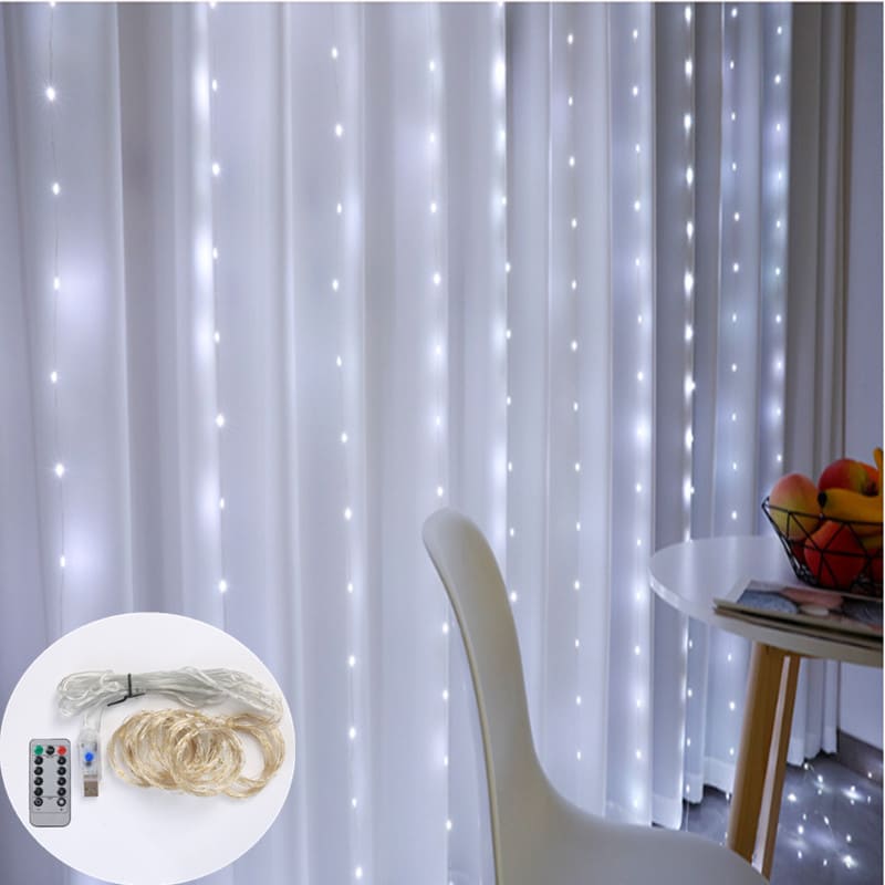 Rideau lumineux LED + Télécommande